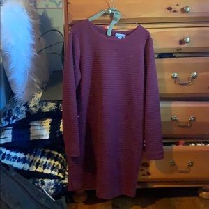 Textured sweater dress